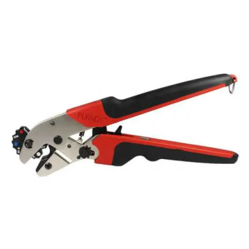 Ergonomic Full Cycle Ratchet Hand Crimper,  12 AWG -  2 AWG Copper Stranded, Solid and Flex Wire, For use with Copper Terminals, Splices and C-Taps